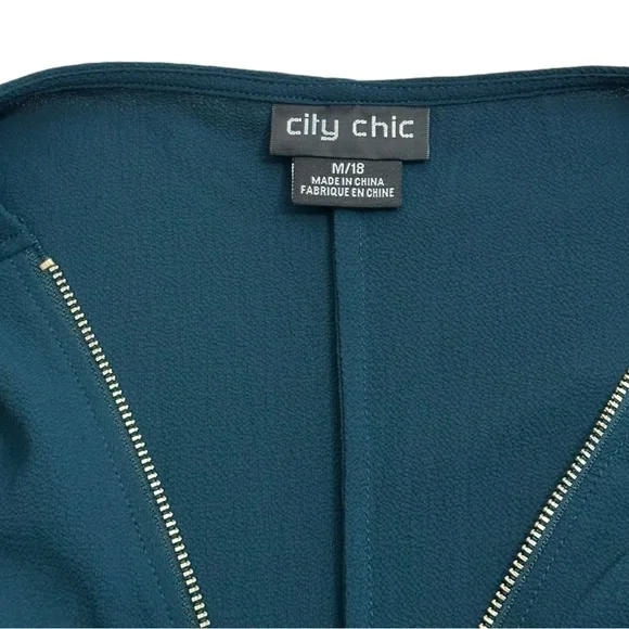 City Chic Sweet Fling Dress in Jade Green Plus Sz 18 - Picture 2 of 5